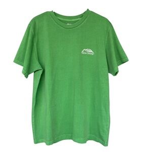 Alpine Design Shirt Mens Large Green SS Crest Tee Organic Cotton‎ Logo Outdoors